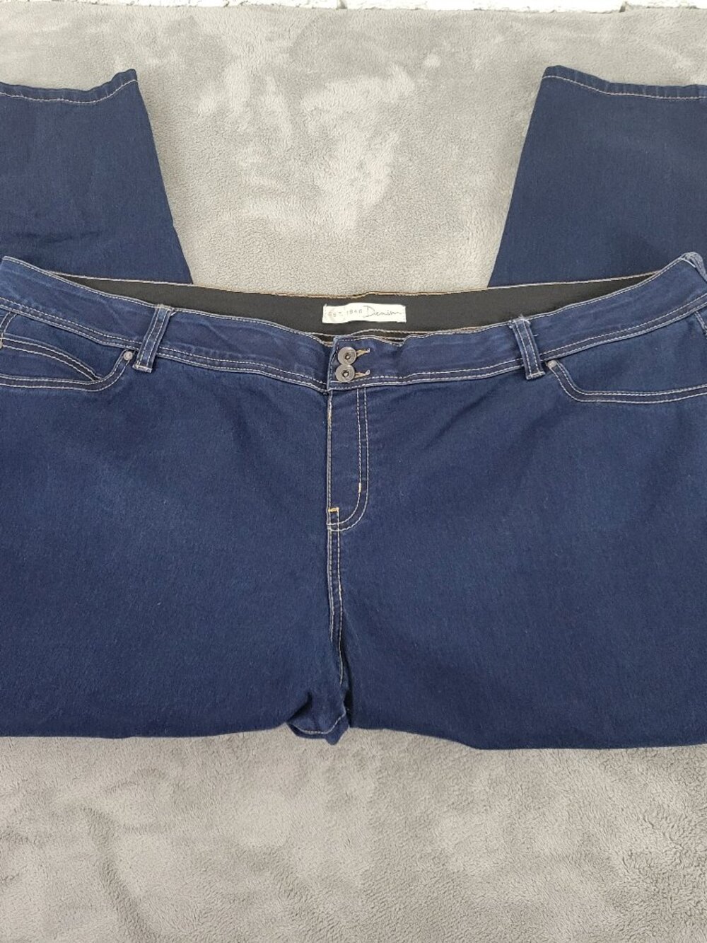 Cato Womens Plus Size 26W Dark Wash Jeans Elastic Waist Stretch Pockets SL65E